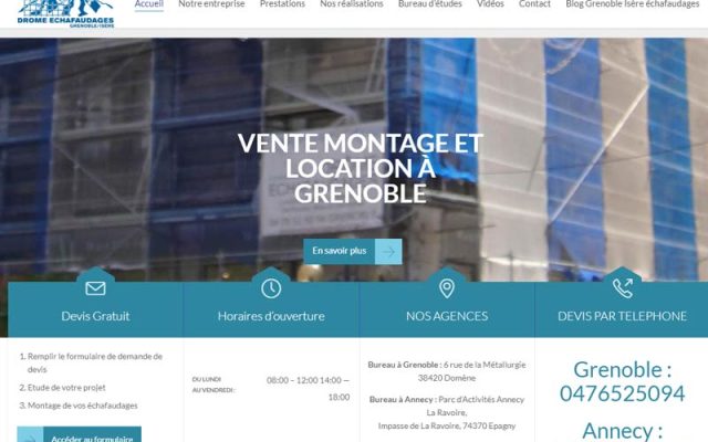 Location d’échafaudages par Drome Echafaudages