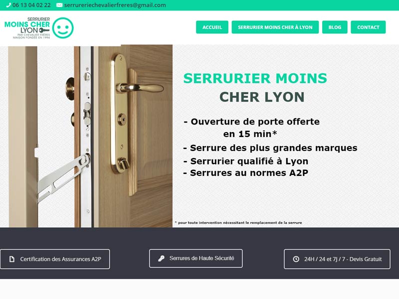 Serrurier moins cher Lyon